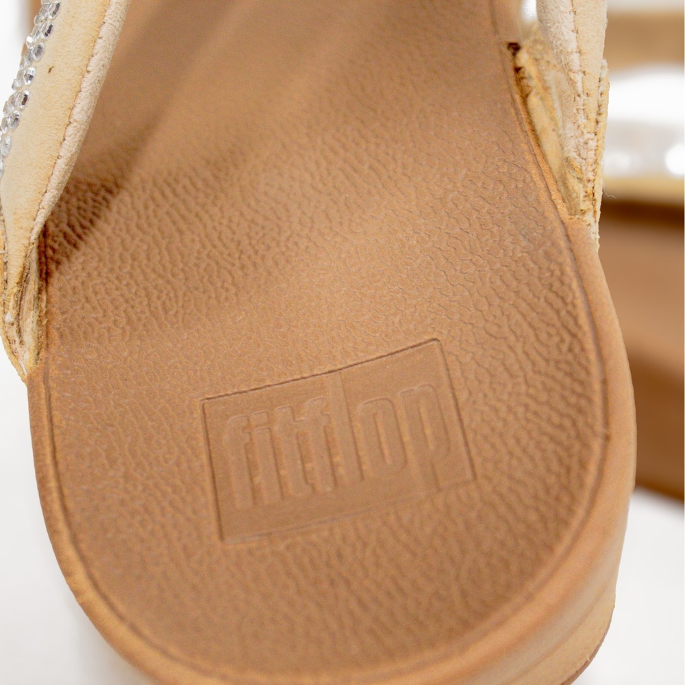 Fitflop Brown and White Sandals with Sparkle - Picture 10 of 11
